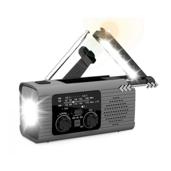 Φορητό Ηχείο Bluetooth Pristar YX318 με Φακό, Φορτιστή Ανάγκης 4000mAh & Ραδιόφωνο FM Γκρι Φορητό Ηχείο Bluetooth Pristar YX318 με Φακό, Φορτιστή Ανάγκης 4000mAh & Ραδιόφωνο FM Γκρι