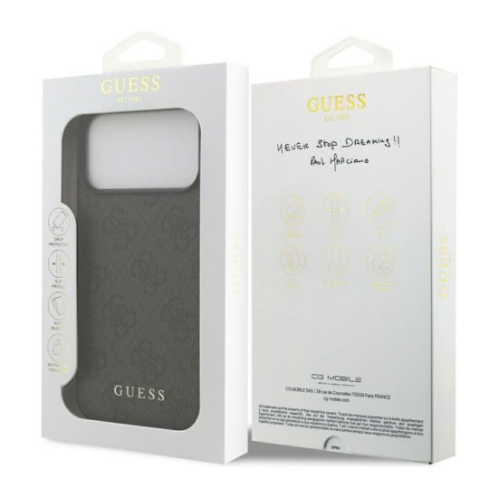 Θήκη PU Guess Apple iPhone 17 Pro Max Hardcase Classic Logo 4G Μαύρο Θήκη PU Guess Apple iPhone 17 Pro Max Hardcase Classic Logo 4G Μαύρο