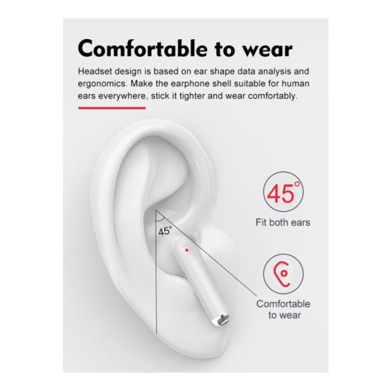 True Wireless Ακουστικά Bluetooth iPro TW100 Ροζ True Wireless Ακουστικά Bluetooth iPro TW100 Ροζ