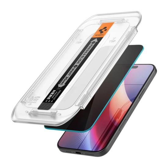 Tempered Glass Full Face Spigen Glas.tR EZ-FIT Privacy Apple iPhone 16 Pro Max (2 τεμ.) Tempered Glass Full Face Spigen Glas.tR EZ-FIT Privacy Apple iPhone 16 Pro Max (2 τεμ.)