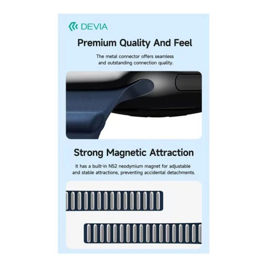 Λουράκι Devia Fiber Magnet Apple Watch (42/ 44/ 45/ 49mm) Deluxe Ανοιχτό Καφέ Λουράκι Devia Fiber Magnet Apple Watch (42/ 44/ 45/ 49mm) Deluxe Ανοιχτό Καφέ