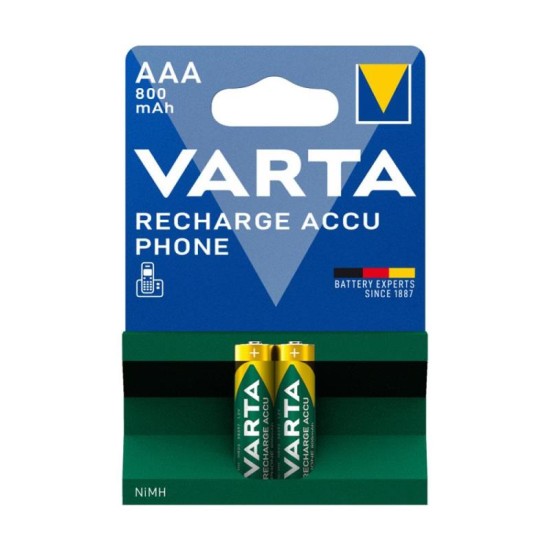 Μπαταρία Επαναφορτιζόμενη Varta AAA 800mAh NiMH Phone Power (2 τεμ.) Μπαταρία Επαναφορτιζόμενη Varta AAA 800mAh NiMH Phone Power (2 τεμ.)