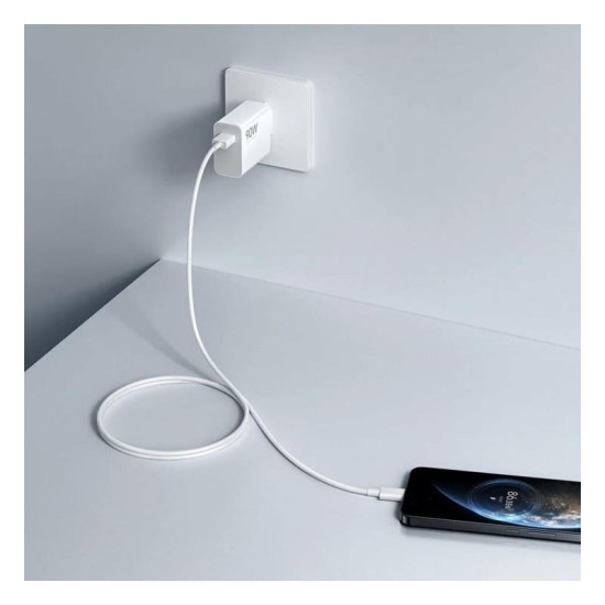 Φορτιστής Ταξιδίου Ταχείας Φόρτισης Xiaomi HyperCharge Combo με Έξοδο USB A 90W & Καλώδιο USB C 1m Λευκό Φορτιστής Ταξιδίου Ταχείας Φόρτισης Xiaomi HyperCharge Combo με Έξοδο USB A 90W & Καλώδιο USB C 1m Λευκό