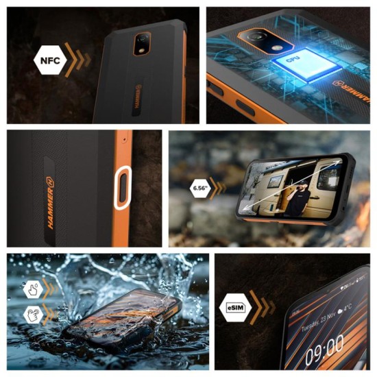 Κινητό Τηλέφωνο Hammer Iron Va (Dual SIM) 64GB 4GB RAM Μαύρο-Πορτοκαλί Κινητό Τηλέφωνο Hammer Iron Va (Dual SIM) 64GB 4GB RAM Μαύρο-Πορτοκαλί