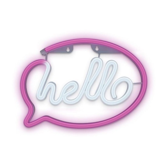 Neon LED Forever Light FLNE15 HELLO (USB/Μπαταρίας & On/Off) Ροζ - Λευκό Neon LED Forever Light FLNE15 HELLO (USB/Μπαταρίας & On/Off) Ροζ - Λευκό