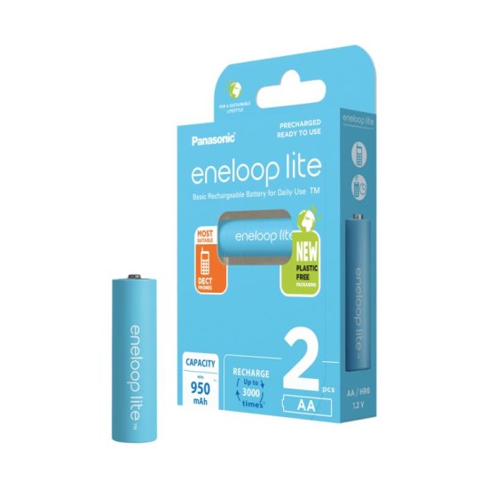 Μπαταρία Επαναφορτιζόμενη Panasonic Eneloop Lite AA 950mAh NiMH (2 τεμ.) Μπαταρία Επαναφορτιζόμενη Panasonic Eneloop Lite AA 950mAh NiMH (2 τεμ.)