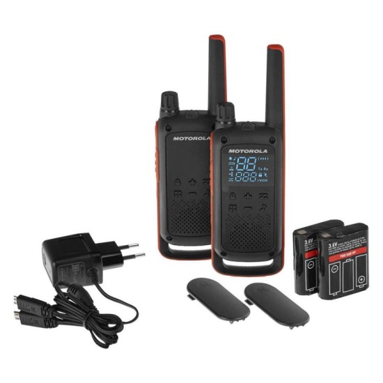 Walkie Talkie Motorola Talkabout T82 & Φορτιστής Μαύρο-Πορτοκαλί (2 τεμ.) Walkie Talkie Motorola Talkabout T82 & Φορτιστής Μαύρο-Πορτοκαλί (2 τεμ.)