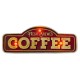 Μεταλλική Πινακίδα LED Forever Light RETRO Fresh Brewed Coffee Κόκκινο-Χρυσό Μεταλλική Πινακίδα LED Forever Light RETRO Fresh Brewed Coffee Κόκκινο-Χρυσό