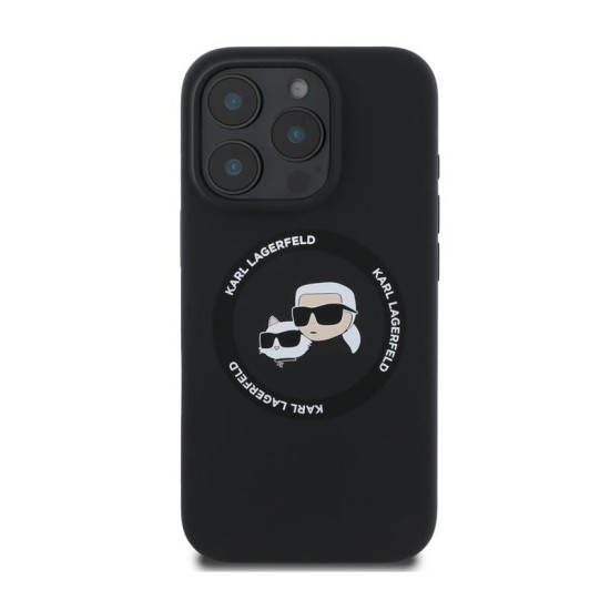 Θήκη Σιλικόνης Karl Lagerfeld Apple iPhone 16 Pro Magsafe Karl & Choupette Heads Μαύρο Θήκη Σιλικόνης Karl Lagerfeld Apple iPhone 16 Pro Magsafe Karl & Choupette Heads Μαύρο