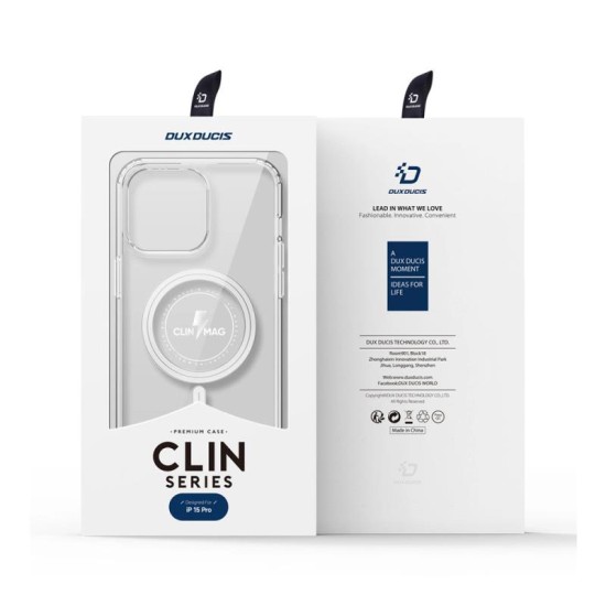 Θήκη TPU & PC Dux Ducis Clin Magnetic MagSafe Apple iPhone 15 Pro Διάφανο