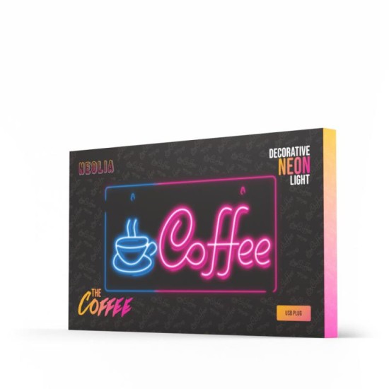 Neon Plexi Neolia NNE11 COFFEE (USB & On/Off) Ροζ - Μπλε Neon Plexi Neolia NNE11 COFFEE (USB & On/Off) Ροζ - Μπλε