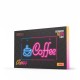 Neon Plexi Neolia NNE11 COFFEE (USB & On/Off) Ροζ - Μπλε Neon Plexi Neolia NNE11 COFFEE (USB & On/Off) Ροζ - Μπλε