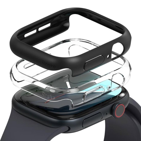 Θήκη PC Ringke Slim Apple Watch 10 46mm Διάφανο & Μαύρο (2 τεμ.) Θήκη PC Ringke Slim Apple Watch 10 46mm Διάφανο & Μαύρο (2 τεμ.)