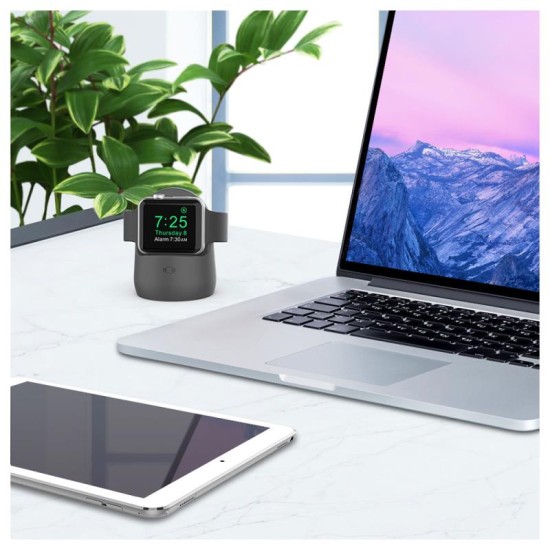 Επιτραπέζια Βάση Ahastyle PT63 για Φόρτιση Apple Watch Σκούρο Γκρι