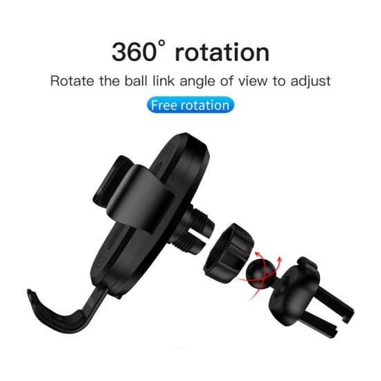 Universal Βάση Στήριξης Αεραγωγού Αυτοκινήτου Devia EA194 Gravity Sensor με Ασύρματη Φόρτιση 10W Μαύρο Universal Βάση Στήριξης Αεραγωγού Αυτοκινήτου Devia EA194 Gravity Sensor με Ασύρματη Φόρτιση 10W Μαύρο