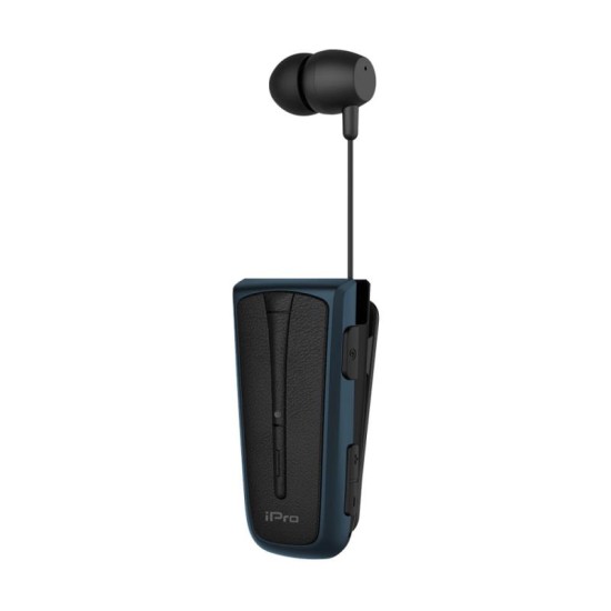 Στερεοφωνικό Ακουστικό Bluetooth iPro RH219s Retractable με Δόνηση Μαύρο-Μπλε Στερεοφωνικό Ακουστικό Bluetooth iPro RH219s Retractable με Δόνηση Μαύρο-Μπλε