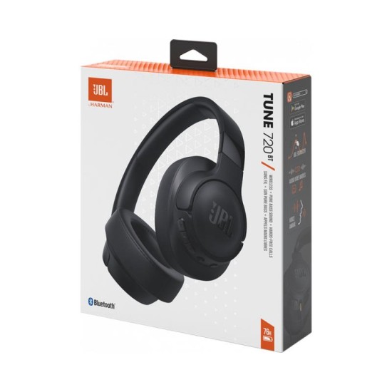 Ασύρματα Ακουστικά Κεφαλής JBL Tune 720BT Μαύρο Ασύρματα Ακουστικά Κεφαλής JBL Tune 720BT Μαύρο