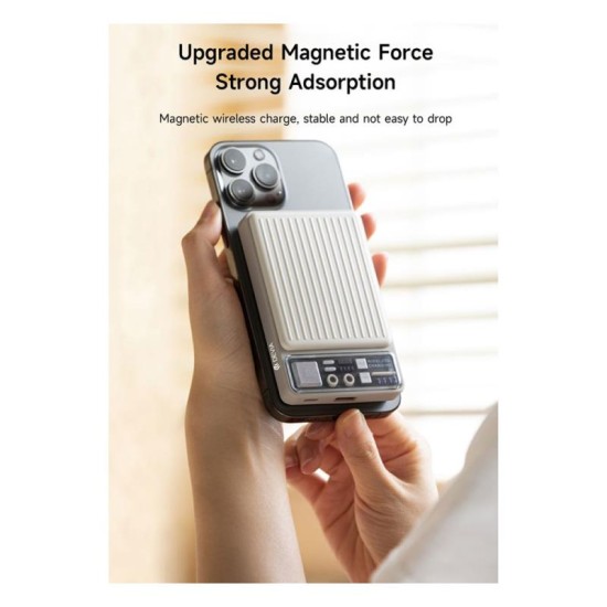 Ασύρματος Φορτιστής Ανάγκης Devia S28 Magnetic 22.5W 10000mAh Extreme Speed Ivory