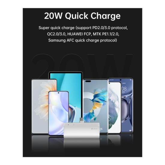 Φορτιστής Ανάγκης Devia EP141 Mini Pocket USB C PD 20W 4800mAh Extreme Speed Μαύρο Φορτιστής Ανάγκης Devia EP141 Mini Pocket USB C PD 20W 4800mAh Extreme Speed Μαύρο