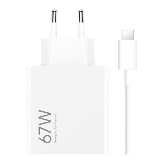 Φορτιστής Ταξιδίου Ταχείας Φόρτισης Xiaomi με Έξοδο USB A 67W & Καλώδιο USB C 1m Λευκό Φορτιστής Ταξιδίου Ταχείας Φόρτισης Xiaomi με Έξοδο USB A 67W & Καλώδιο USB C 1m Λευκό