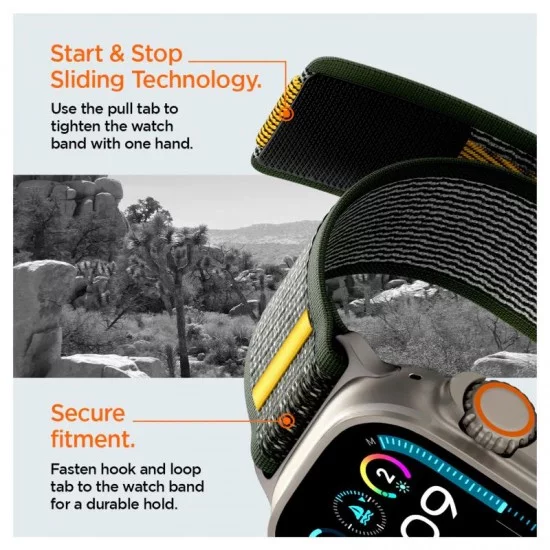 Λουράκι Spigen Athlex Air Apple Watch 6/ 7/ 8/ 9/ 10/ SE/ Ultra 1/ 2 (44/ 45/ 46/ 49mm) Active Πράσινο Λουράκι Spigen Athlex Air Apple Watch 6/ 7/ 8/ 9/ 10/ SE/ Ultra 1/ 2 (44/ 45/ 46/ 49mm) Active Πράσινο