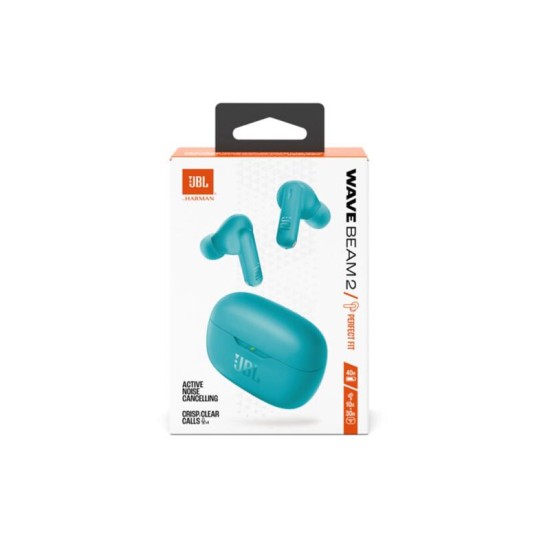 True Wireless Ακουστικά Bluetooth JBL Wave Beam 2 Μπλε