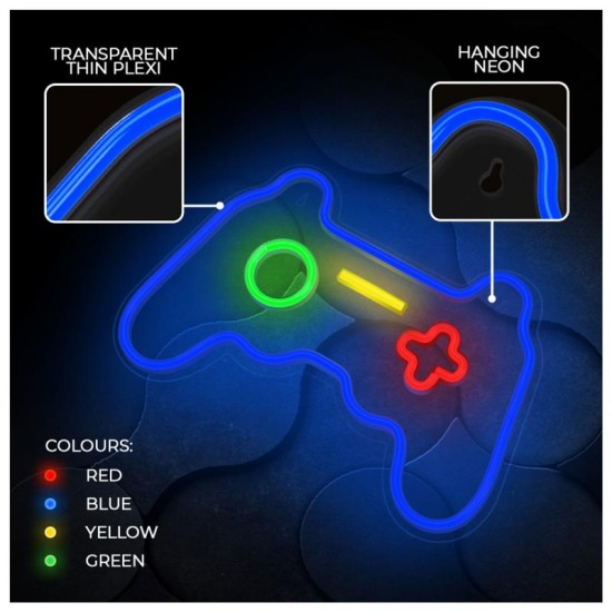 Neon Plexi Forever Light FPNE03X GAMEPAD (USB, On/Off & Dimmer) Πολύχρωμο Neon Plexi Forever Light FPNE03X GAMEPAD (USB, On/Off & Dimmer) Πολύχρωμο