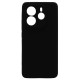 Θήκη Liquid Silicon inos Xiaomi Redmi Note 14 4G Velvet Μαύρο