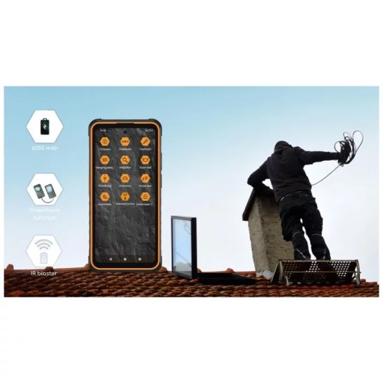 Κινητό Τηλέφωνο Hammer Iron 6 5G (Dual SIM) 128GB 6GB RAM Πορτοκαλί