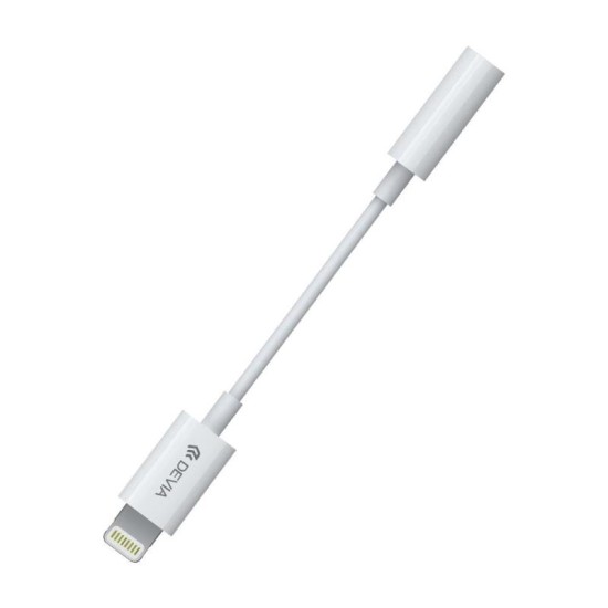 Αντάπτορας Devia EC090 Lightning Αρσενικό σε 3.5mm Θηλυκό για Μουσική Smart 0.15m Λευκό Αντάπτορας Devia EC090 Lightning Αρσενικό σε 3.5mm Θηλυκό για Μουσική Smart 0.15m Λευκό