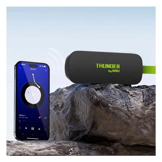 Φορητό Ηχείο Bluetooth WiWU Thunder H2 TWS BT 5.3 USB MicroSD IPX7 1200mAh 10W Μαύρο
