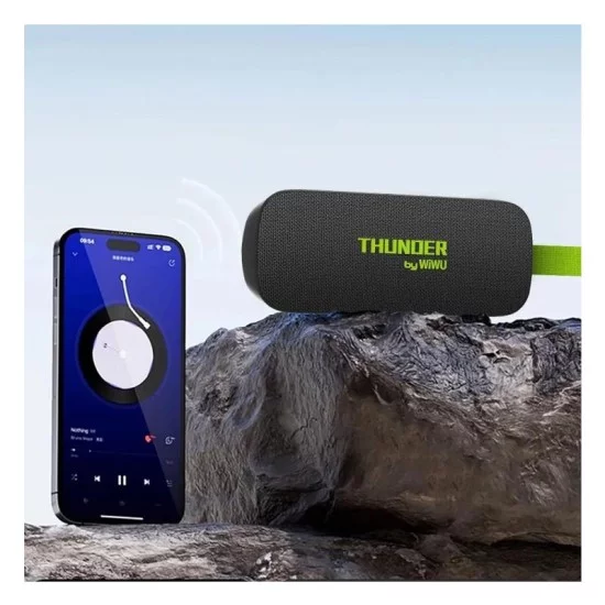 Φορητό Ηχείο Bluetooth WiWU Thunder H2 TWS BT 5.3 USB MicroSD IPX7 1200mAh 10W Μαύρο Φορητό Ηχείο Bluetooth WiWU Thunder H2 TWS BT 5.3 USB MicroSD IPX7 1200mAh 10W Μαύρο