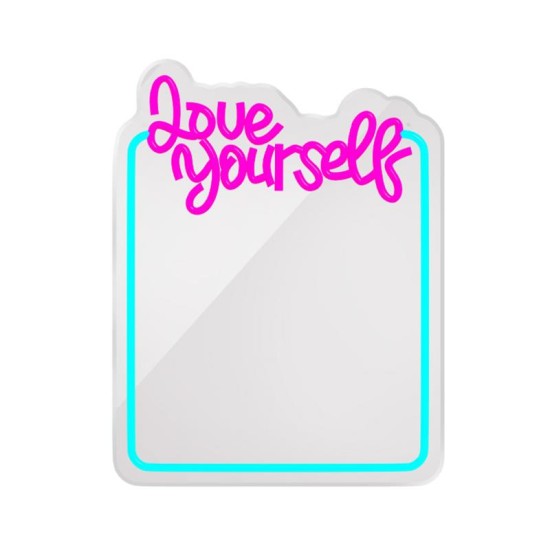 Neon LED Forever Light Καθρέπτης FMNE01 LOVE YOURSELF Μπλε-Ροζ Neon LED Forever Light Καθρέπτης FMNE01 LOVE YOURSELF Μπλε-Ροζ