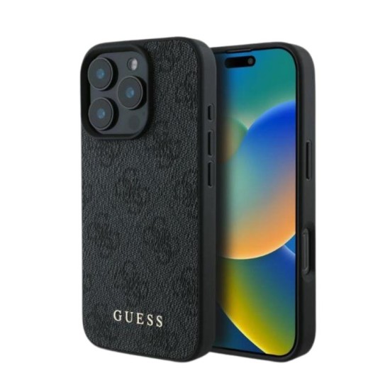 Θήκη PU Guess Apple iPhone 16 Pro Max Hardcase Classic Logo 4G Μαύρο Θήκη PU Guess Apple iPhone 16 Pro Max Hardcase Classic Logo 4G Μαύρο