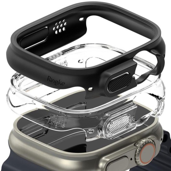 Θήκη PC Ringke Slim Apple Watch Ultra 49mm Διάφανο & Μαύρο (2 τεμ) Θήκη PC Ringke Slim Apple Watch Ultra 49mm Διάφανο & Μαύρο (2 τεμ)