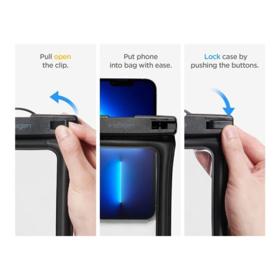 Universal Αδιάβροχη Θήκη Spigen A610 για Smartphones έως 6.9'' Μαύρο (1 τεμ.) Universal Αδιάβροχη Θήκη Spigen A610 για Smartphones έως 6.9'' Μαύρο (1 τεμ.)