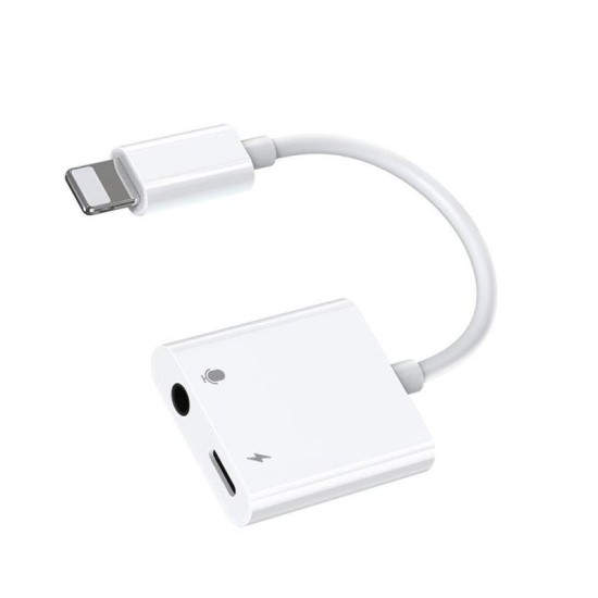 Αντάπτορας Joyroom S-Y105 Lightning Αρσενικό σε 3.5mm Θηλυκό & Lightning Θηλυκό Λευκό Αντάπτορας Joyroom S-Y105 Lightning Αρσενικό σε 3.5mm Θηλυκό & Lightning Θηλυκό Λευκό