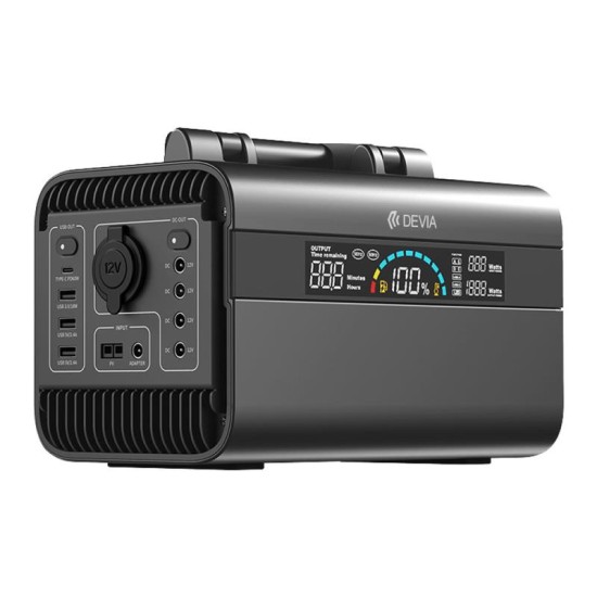 Φορητός Σταθμός Παραγωγής Ενέργειας Devia BPS-600M 600W Guardian Μαύρο