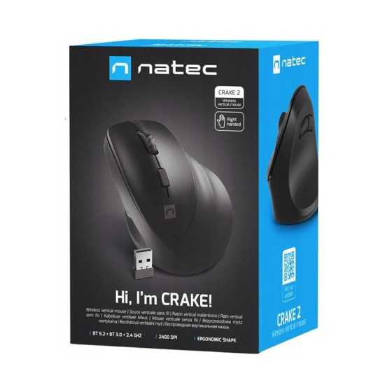 Ασύρματο Ποντίκι Natec Vertical Crake 2 NMY-2048 Μαύρο Ασύρματο Ποντίκι Natec Vertical Crake 2 NMY-2048 Μαύρο