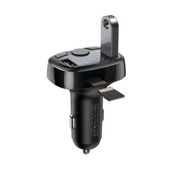 Φορτιστής Αυτοκινήτου + Bluetooth MP3 + FM Baseus S-09A T-Type με Διπλή Έξοδο 2xUSB A & MicroSD Μαύρο Φορτιστής Αυτοκινήτου + Bluetooth MP3 + FM Baseus S-09A T-Type με Διπλή Έξοδο 2xUSB A & MicroSD Μαύρο