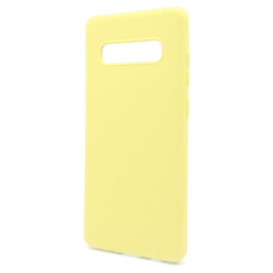 Θήκη Liquid Silicon inos Samsung G975F Galaxy S10 Plus L-Cover Κίτρινο Θήκη Liquid Silicon inos Samsung G975F Galaxy S10 Plus L-Cover Κίτρινο