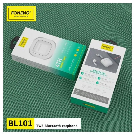 True Wireless Ακουστικά Bluetooth Foneng BL101 Mini Λευκό True Wireless Ακουστικά Bluetooth Foneng BL101 Mini Λευκό