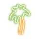 Neon LED Neolia NNE04 PALM (USB & On/Off) Πράσινο - Πορτοκαλί