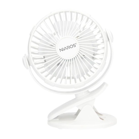 Επιτραπέζιος Ανεμιστήρας Niaros Fune USB 3W Mini Λευκό Επιτραπέζιος Ανεμιστήρας Niaros Fune USB 3W Mini Λευκό