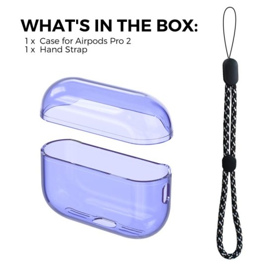Θήκη PC AhaStyle WG94 Apple AirPods Pro 2 (2022) Διάφανο-Μωβ