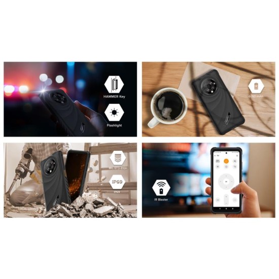 Κινητό Τηλέφωνο Hammer Iron 6 (Dual SIM) 128GB 6GB RAM Μαύρο Κινητό Τηλέφωνο Hammer Iron 6 (Dual SIM) 128GB 6GB RAM Μαύρο