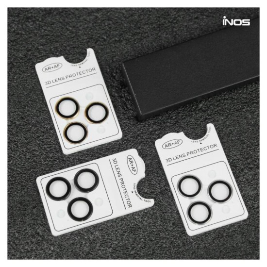 Tempered Glass Rings inos για Τζαμάκι Κάμερας Apple iPhone 16 Pro/ 16 Pro Max Μαύρο (1 σετ/3 τεμ.) Tempered Glass Rings inos για Τζαμάκι Κάμερας Apple iPhone 16 Pro/ 16 Pro Max Μαύρο (1 σετ/3 τεμ.)