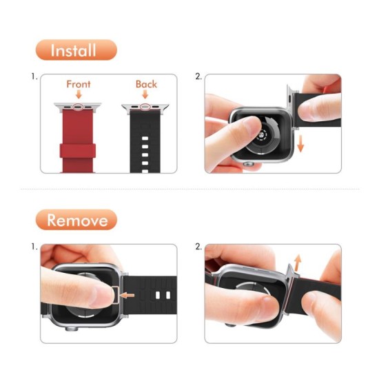Λουράκι Σιλικόνης Ahastyle WA11 Duotone Premium Silicone Apple Watch (38/ 40/ 41mm) Σκούρο Κόκκινο-Μαύρο Λουράκι Σιλικόνης Ahastyle WA11 Duotone Premium Silicone Apple Watch (38/ 40/ 41mm) Σκούρο Κόκκινο-Μαύρο
