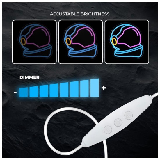 Neon Plexi Forever Light FPNE22 ASTRONAUT (USB, On/Off & Dimmer) Πολύχρωμο Neon Plexi Forever Light FPNE22 ASTRONAUT (USB, On/Off & Dimmer) Πολύχρωμο