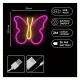 Neon LED Neolia NNE03 BUTTERFLY (USB & On/Off) Ροζ - Κίτρινο Neon LED Neolia NNE03 BUTTERFLY (USB & On/Off) Ροζ - Κίτρινο